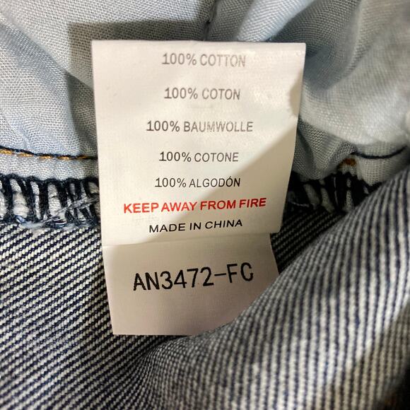 Stonewash star patch ankle jeans, NEW xs Girlfriend ankle blue denim by Glam - Picture 6 of 10